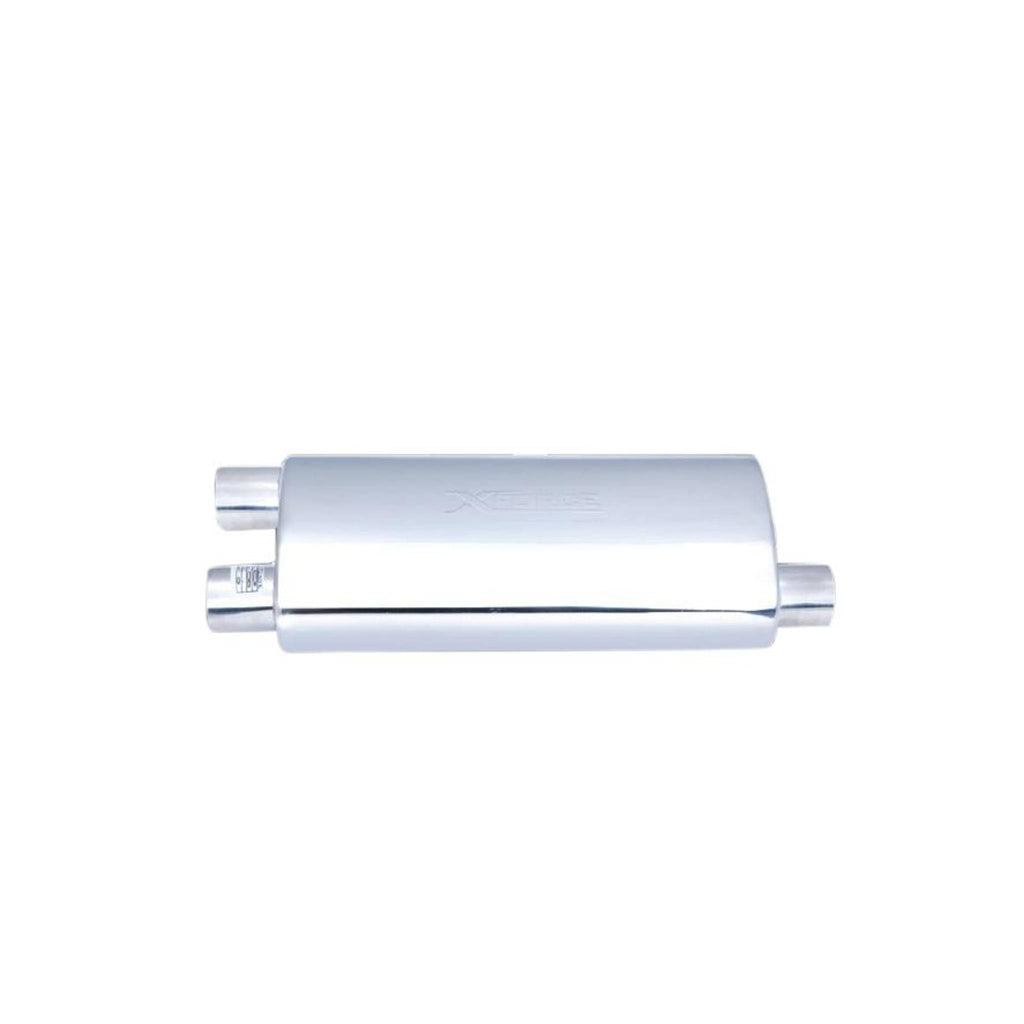 Single 3Inch Side Inlet Dual 2.5Inch Side Outlet East West Muffler