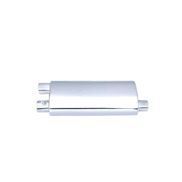 Single 3Inch Side Inlet Dual 2.5Inch Side Outlet East West Muffler