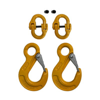 TAG 3.15T G80 Trailer Safety Chain Kit 10mm Eye Sling Hooks & Hammer Lock Connectors