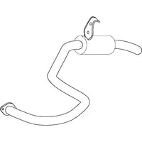 Rear Exhaust Section for Toyota Landcruiser 80 Series 4.5L Petrol Autos (11/1992 - 02/1998)
