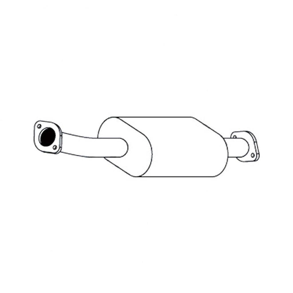Redback Standard Front Muffler for X-Trail T30 2.5L QR25DE 4WD All Models (10/2001 - 09/2007)