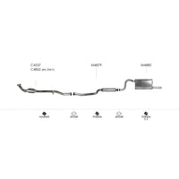Redback Standard Replacement Exhaust for Ford Falcon (09/2002 - 10/2016)