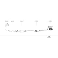 Redback Standard Rear Muffler for X-Trail T30 2.5L QR25DE 4WD All Models (10/2001 - 09/2007)