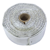 HEAT TAPE GLASS WHITE FOIL 40MM X 2MM X 5M FOIL ONE SIDE ADHESIVE OTHER SIDE