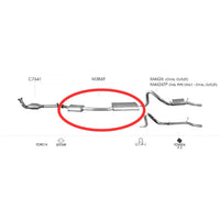 Redback Standard Centre Muffler For Ford Falcon EA EB ED EF EL AU 6 Cyl 4.0L