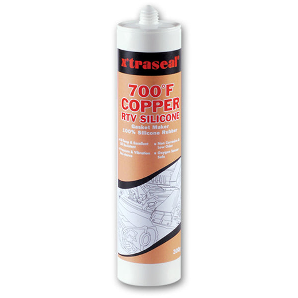 Gasket maker - 700 F, Copper RTV Silicone, 300g, Oxygen sensor safe